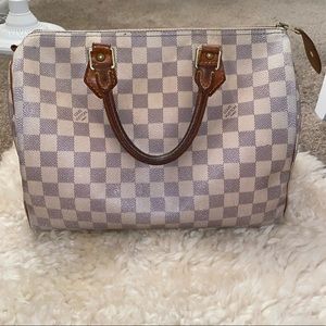 Authentic Louis Vuitton Speedy 30 Damier Azul